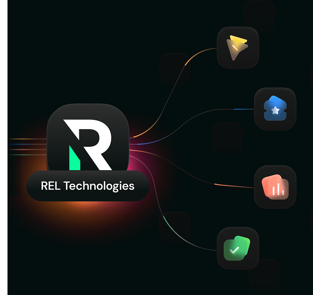 REL Technologies connects to various services and tools through a central platform interface